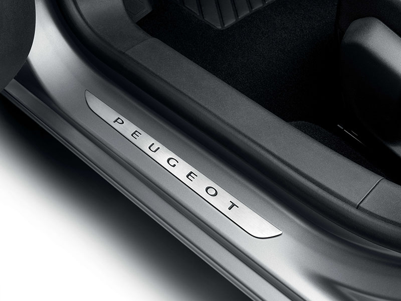 PEUGEOT Sill protectors - Brushed Stainless Steel - 5 door only