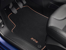 PEUGEOT PEUGEOT 208 Street velour carpet mat set - Calern Brown